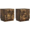Šalia lovos spintelė 2 pcs Dūminio ąžuolo 43 x 34,5 x 44,5 cm