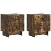 Šalia lovos spintelė 2 pcs Dūminio ąžuolo 43 x 34,5 x 47,5 cm