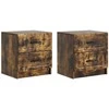 Šalia lovos spintelė 2 pcs Dūminio ąžuolo 43 x 34,5 x 44,5 cm