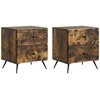 Šalia lovos spintelė 2 pcs Dūminio ąžuolo 43 x 34,5 x 47,5 cm