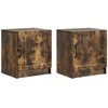 Šalia lovos spintelė 2 pcs Dūminio ąžuolo 43 x 34,5 x 47 cm