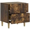 Šalia lovos spintelė 2 pcs Dūminio ąžuolo 43 x 34,5 x 48 cm