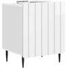 Šalia lovos spintelė 2 pcs Itin blizgi balta 43 x 34,5 x 52 cm