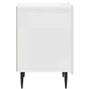 Šalia lovos spintelė 2 pcs Itin blizgi balta 43 x 34,5 x 52 cm
