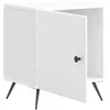 Šalia lovos spintelė 2 pcs Itin blizgi balta 43 x 34,5 x 50 cm
