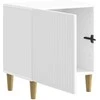 Šalia lovos spintelė 2 pcs Itin blizgi balta 43 x 34,5 x 50 cm