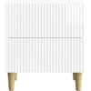 Šalia lovos spintelė 2 pcs Itin blizgi balta 43 x 34,5 x 48 cm