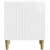 Šalia lovos spintelė 2 pcs Itin blizgi balta 43 x 34,5 x 50 cm