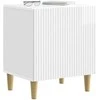 Šalia lovos spintelė 2 pcs Itin blizgi balta 43 x 34,5 x 50 cm