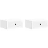 Šalia lovos spintelė 2 pcs Itin blizgi balta 49 x 34,5 x 20 cm
