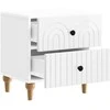 Šalia lovos spintelė 2 pcs Itin blizgi balta 43 x 34,5 x 48 cm