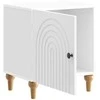 Šalia lovos spintelė 2 pcs Itin blizgi balta 43 x 34,5 x 50 cm