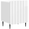 Šalia lovos spintelė 2 pcs Itin blizgi balta 43 x 34,5 x 52 cm