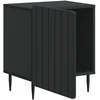 Šalia lovos spintelė 2 pcs Juoda 43 x 34,5 x 52 cm