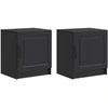 Šalia lovos spintelė 2 pcs Juoda 43 x 34,5 x 47 cm