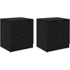 Šalia lovos spintelė 2 pcs Juodas ąžuolas 45 x 39 x 50 cm