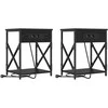 Šalia lovos spintelė 2 pcs Juodas ąžuolas 41 x 31 x 51 cm