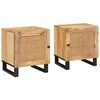 Šalia lovos spintelė 2 pcs Natūrali 40 x 33 x 46 cm