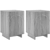 Šalia lovos spintelė 2 pcs Pilka Sonoma 33,5 x 34,5 x 50 cm