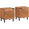 Šalia lovos spintelė 2 pcs Ruda 40 x 33 x 46 cm