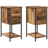 Šalia lovos spintelė 2 pcs Sena mediena 32 x 42 x 70 cm