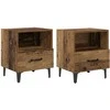 Šalia lovos spintelė 2 pcs Sena mediena 40 x 35 x 47.5 cm
