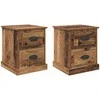 Šalia lovos spintelė 2 pcs Senas medis 39 x 39 x 47.5 cm