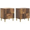 Šalia lovos spintelė 2 pcs Sendintos medienos 43 x 34,5 x 48 cm