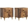 Šalia lovos spintelė 2 pcs Sendintos medienos 43 x 34,5 x 48 cm