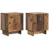 Šalia lovos spintelė 2 pcs Sendintos medienos 43 x 34,5 x 50 cm