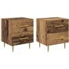 Šalia lovos spintelė 2 pcs Senovinis medis 40 x 35 x 47,5 cm