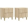 Šalia lovos spintelė 2 pcs Sonoma ąžuolas 43 x 34,5 x 48 cm