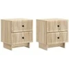 Šalia lovos spintelė 2 pcs Sonoma ąžuolas 43 x 34,5 x 47,5 cm