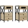 Šalia lovos spintelė 2 pcs Sonoma ąžuolas 40 x 31 x 60 cm