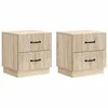 Šalia lovos spintelė 2 pcs Sonoma ąžuolas 43 x 34,5 x 44,5 cm