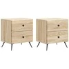 Šalia lovos spintelė 2 pcs Sonoma ąžuolas 43 x 34,5 x 47,5 cm