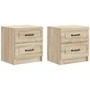 Šalia lovos spintelė 2 pcs Sonoma ąžuolas 43 x 34,5 x 44,5 cm