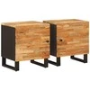 Šalia lovos spintelė 2 pcs Ruda 40 x 33 x 46 cm