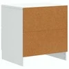 Šalia lovos spintelė su stalčių 2 pcs Balta 43 x 34,5 x 44,5 cm