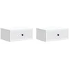 Šalia lovos spintelė su stalčių 2 pcs Balta 49 x 34,5 x 20 cm