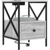 Šalia lovos spintelė 2 pcs Pilkas Sonoma 41,5 x 40,5 x 55 cm