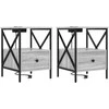 Šalia lovos spintelė 2 pcs Pilkas Sonoma 41,5 x 40,5 x 55 cm
