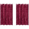 Aksominio tipo užuolaidos 2 pcs Vyno raudona 175 x 140 cm