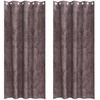 Aksominio tipo užuolaidos 2 pcs Ruda 225 x 140 cm Aksomas