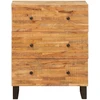 Sandėliavimo komodas 60 x 33 x 75 cm Kietas mango medis Ruda