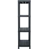 Sandėliavimo lentynos, 5vnt., juodos, 60x30x138cm, plastikas