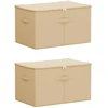 Saugojimo dėžė 2 pcs Kreminė 55 x 35 x 32 cm Neaustinis audinys