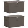 Saugojimo dėžė 2 pcs Pilka 55 x 35 x 32 cm Neaustinis audinys