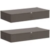 Saugojimo dėžė 2 pcs Pilka 90 x 48 x 15 cm Neaustinis audinys