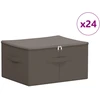Saugojimo dėžė 24 pcs Pilka 43 x 34 x 23 cm Neaustinis audinys
